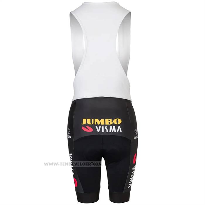 2023 Maillot Cyclisme Jumbo Visma Jaune Noir Manches Courtes Et Cuissard